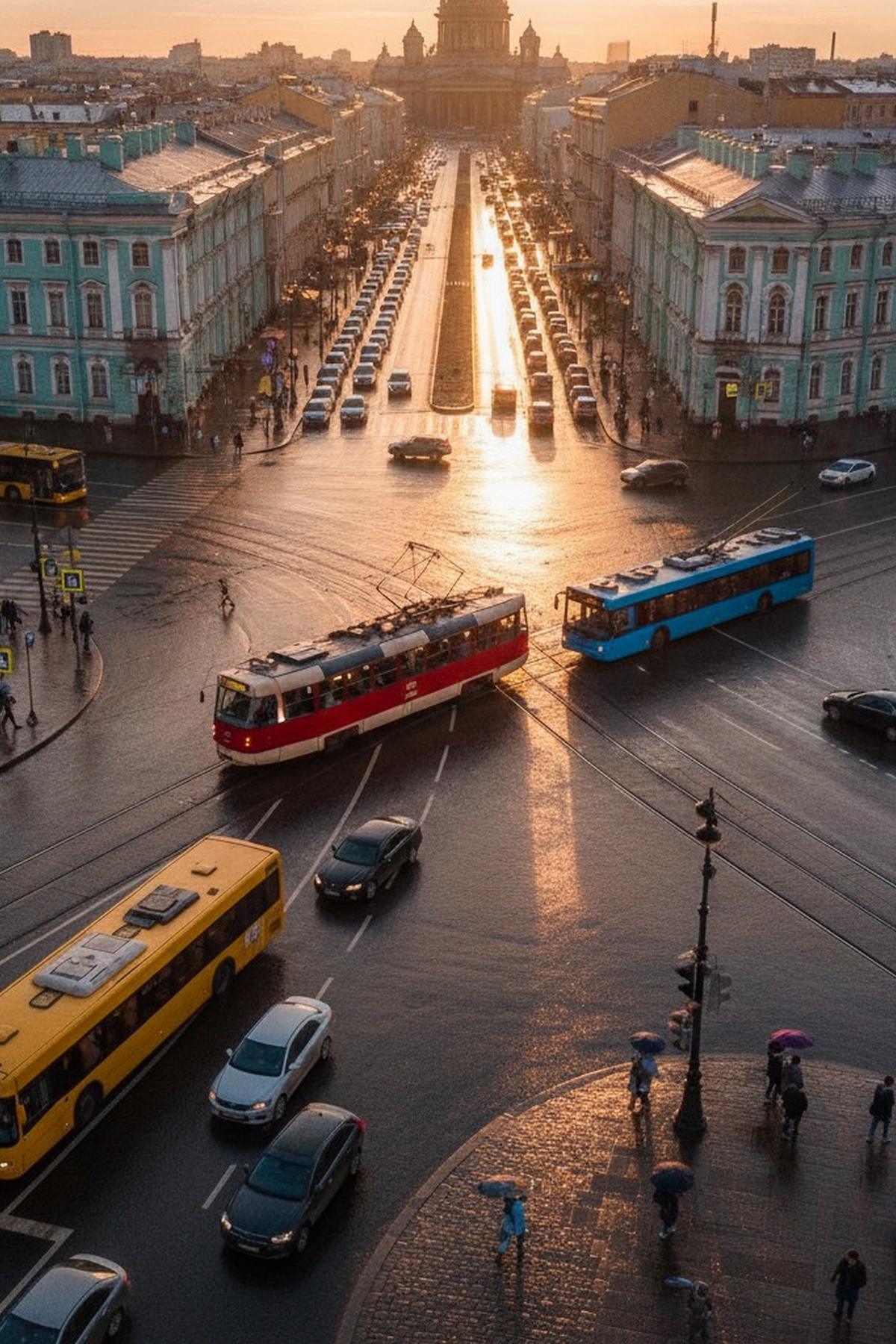 Buses, Trolleys, and Trams in Saint Petersburg