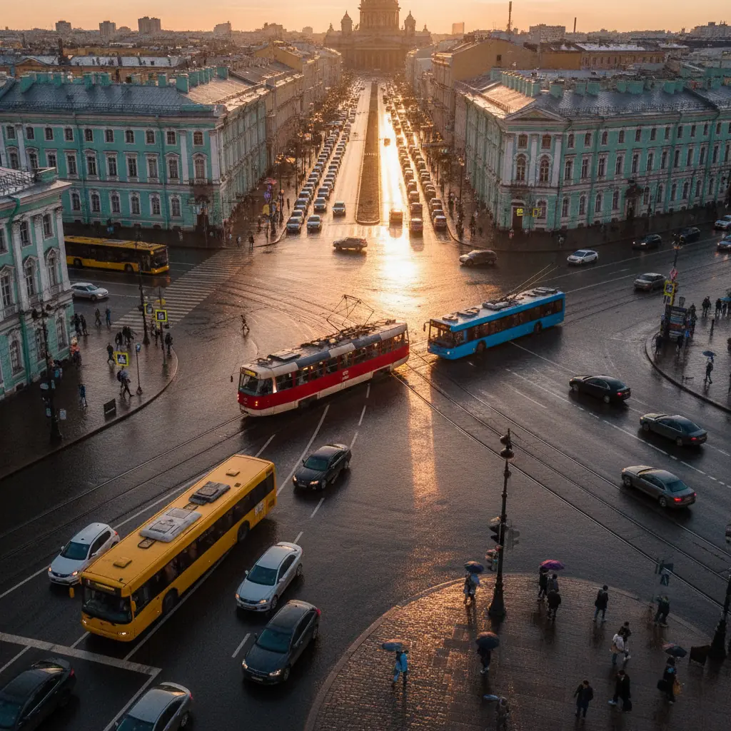 Buses, Trolleys, and Trams in Saint Petersburg