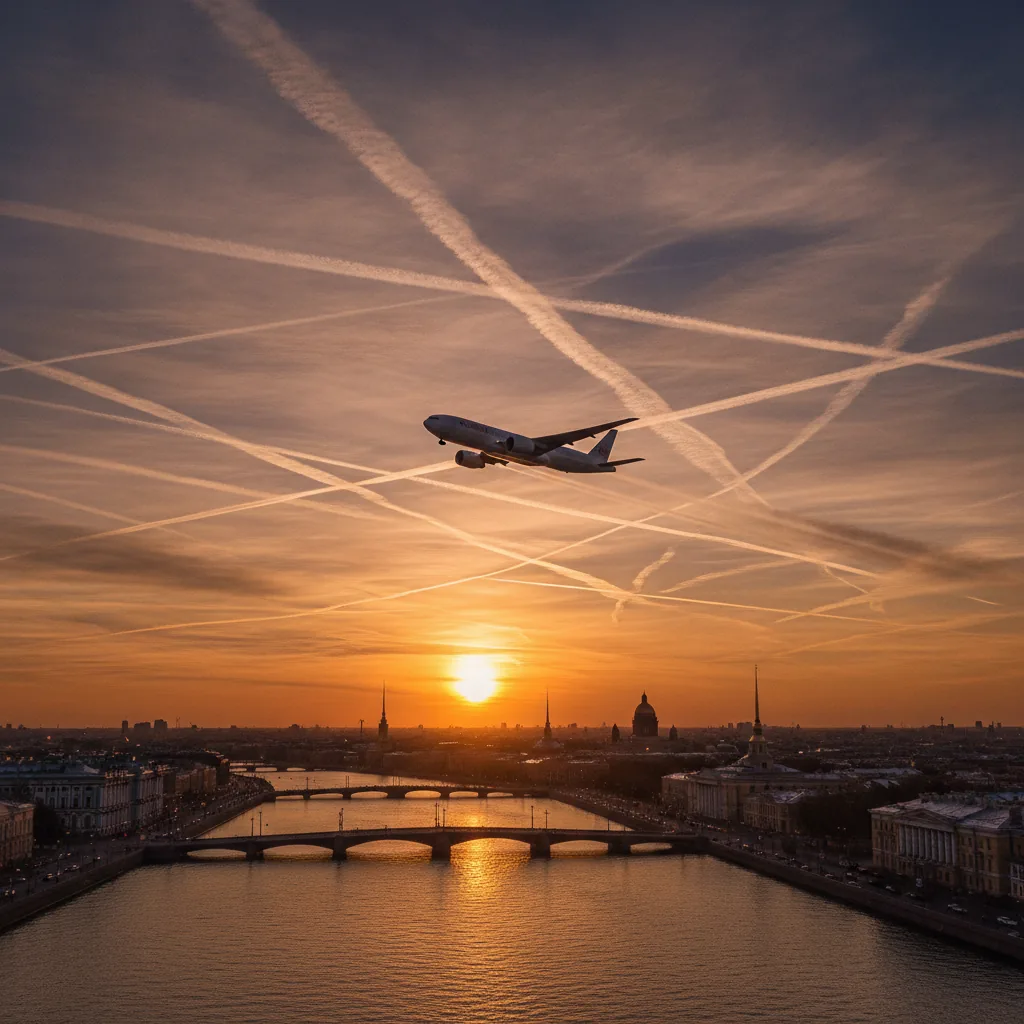 Current Flight Routes to Saint Petersburg from Europe and Asia