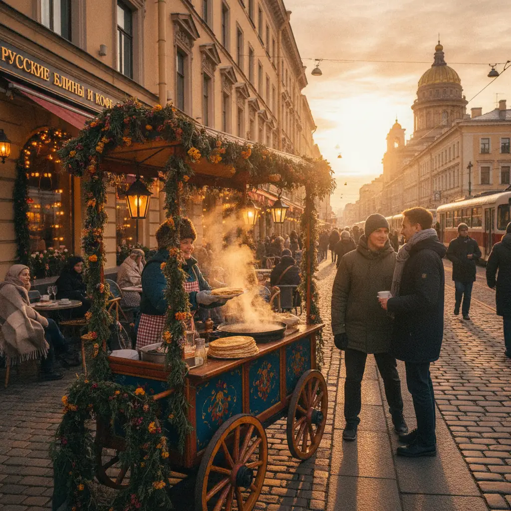 Street Food and Cafes in Saint Petersburg